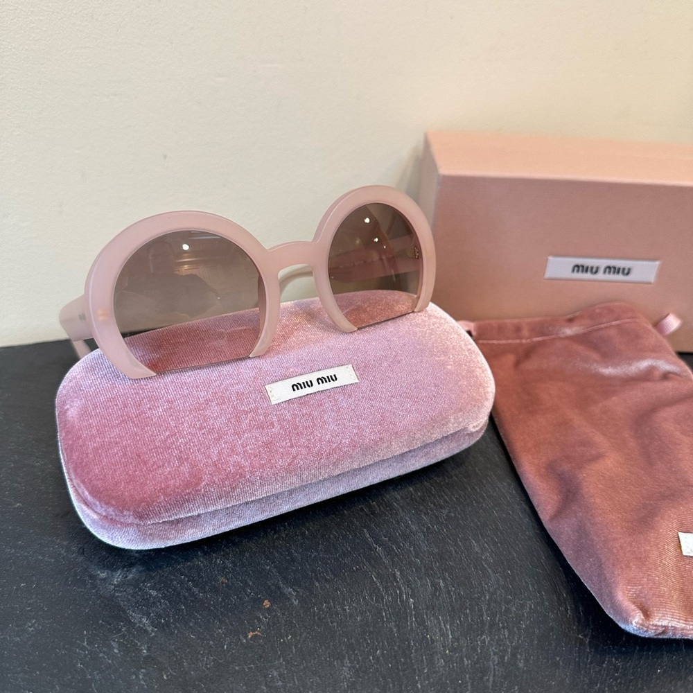 Miu Miu Pink Oversized Sunglasses